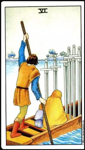 塔羅牌寶劍六(正位)