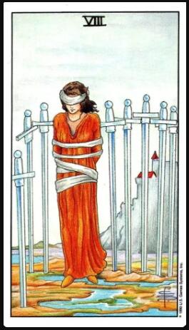 塔羅牌寶劍八(正位)