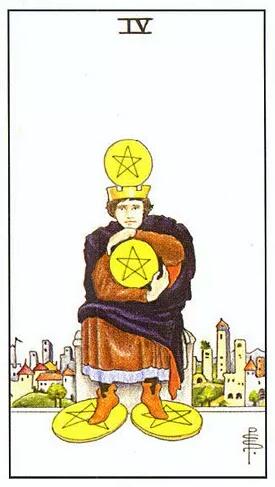 塔羅牌星幣四(正位/逆位)牌意解讀