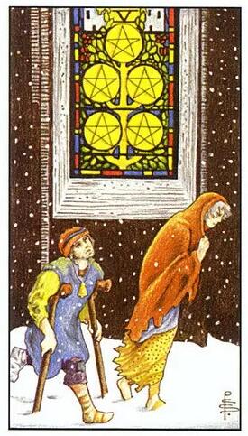 塔羅牌星幣五(正位/逆位)牌意解讀