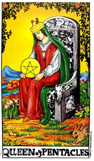 塔羅牌星幣王后/皇后(正位/逆位)牌意解讀