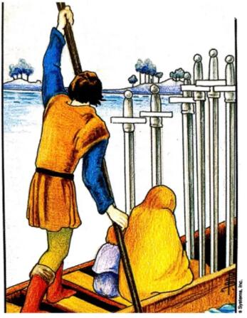 塔羅牌寶劍六正位逆位牌意解讀