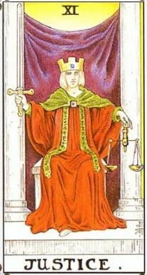 塔羅牌正義正位逆位,愛情事業財運解讀