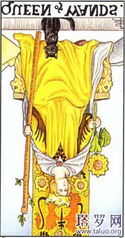 塔羅牌權杖王后正位/逆位愛情事業財運解讀