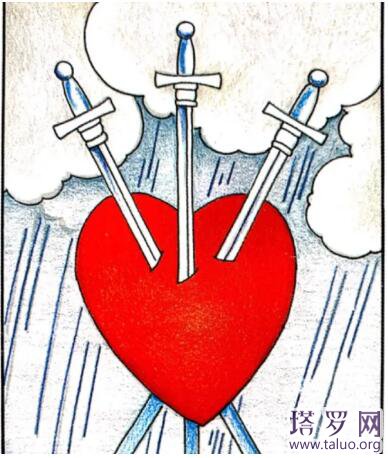 塔羅牌寶劍三正位逆位牌意解讀