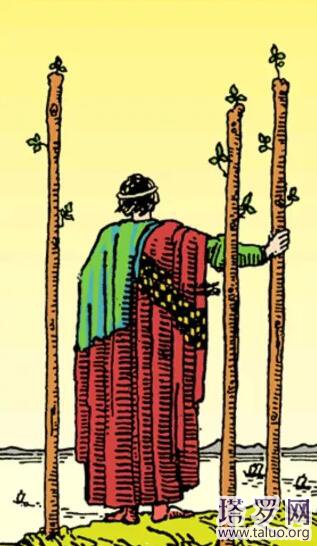 塔羅牌權杖三(正位/逆位)牌意解讀