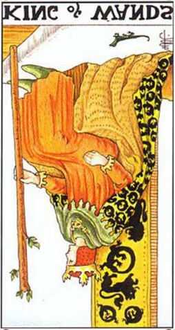 塔羅牌權杖國王正位/逆位愛情事業財運解讀