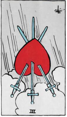 塔羅牌寶劍牌組(寶劍三)