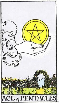 塔羅星幣一(正/逆位)牌面解釋