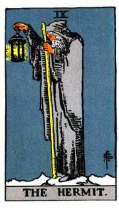 韋特塔羅牌78張圖解（隱士）