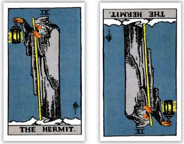 韋特塔羅牌隱士（正位/逆位）牌意解釋