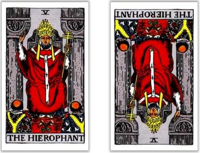 韋特塔羅牌教皇（正位/逆位）牌意解釋